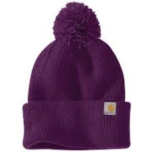 Carhartt Pom Beanie NWT Eggplant